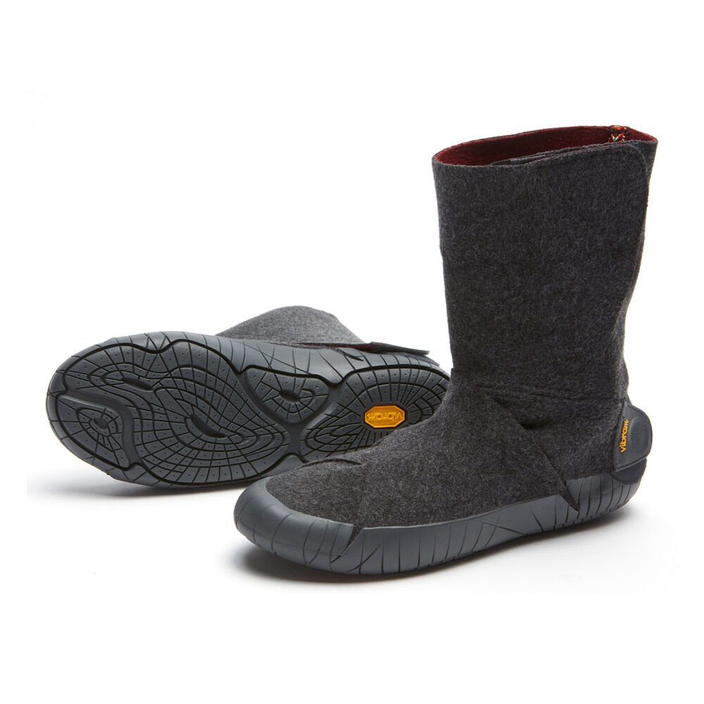 Vibram Furoshiki Mens Boots - Grey - Russian Felt Mid - 20967-BCYR